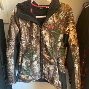 Under Armour Woodland Camo Jacket with Black Accents